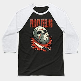 Friday Feeling - Vintage Friday 13th Design Baseball T-Shirt